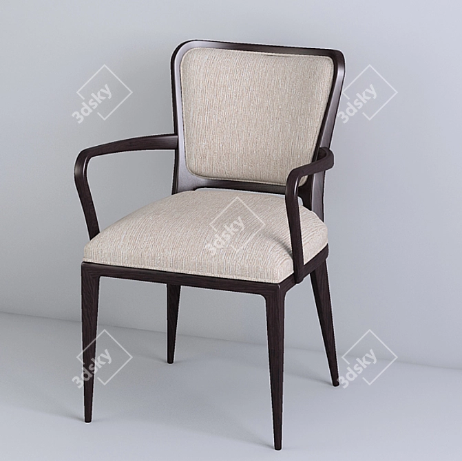 Title: Ethnic Charm with Bagutta Chair 3D model image 1