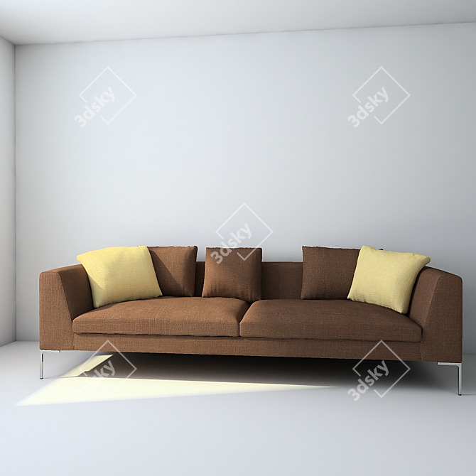 Modern B&B Sofa: Stylish & Comfortable 3D model image 1