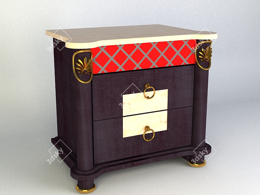 Italian Nightstand 3D model image 1