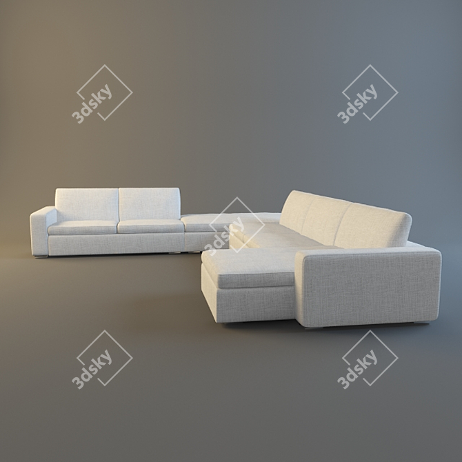 Lazar Sofa: Beautiful and Comfortable 3D model image 1