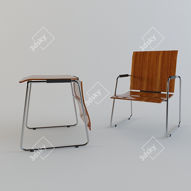 Comfy Seat for Relaxation 3D model image 1