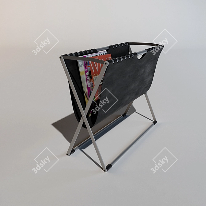 Sleek Natuzzi Swing Magazine Rack 3D model image 1