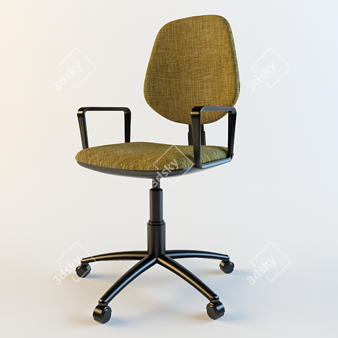 Sleek Armchair 3D model image 1