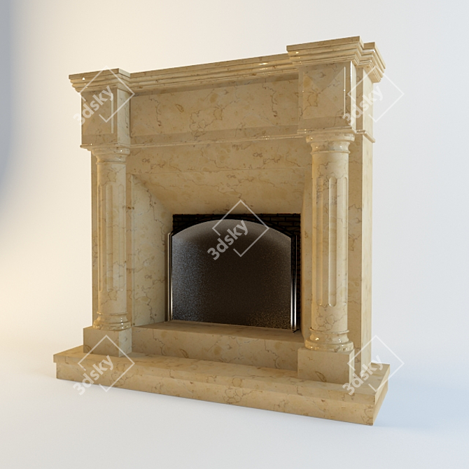 Classic Fireplace 3D model image 1