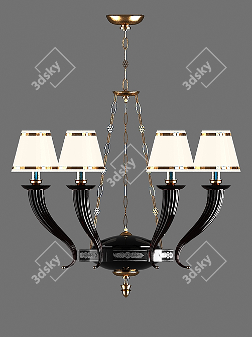 Elegant Crystal Chandelier 3D model image 1