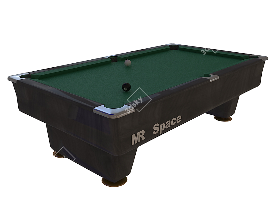 Classic 8 Ball Pool Table 3D model image 1