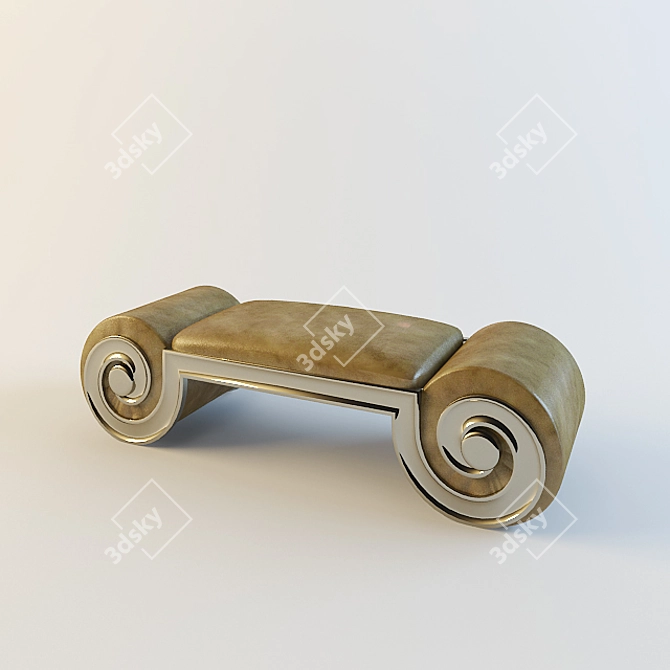 Modern Style Bench 3D model image 1