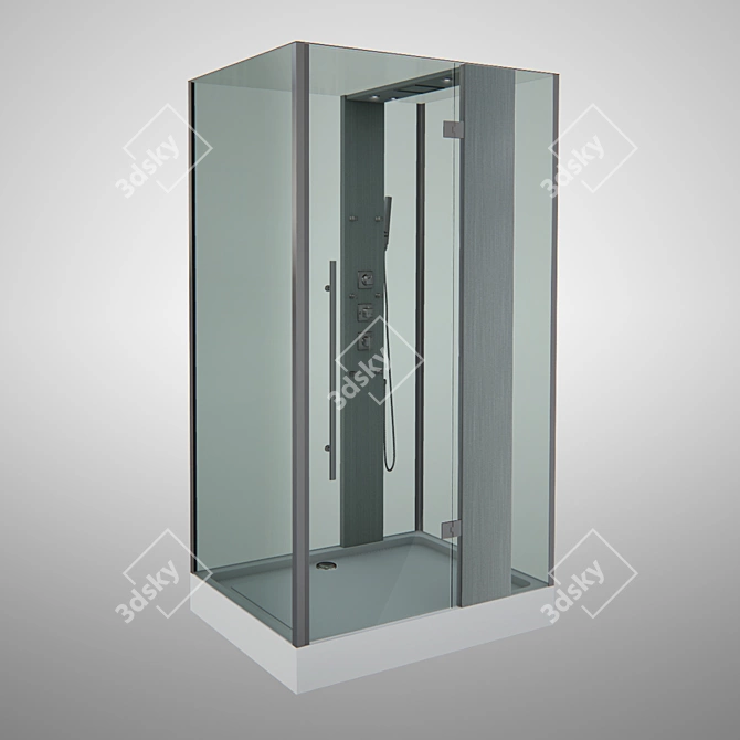 Luxury Shower Cabin 3D model image 1