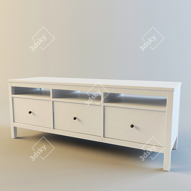 Sleek TV Stand: IKEA Hemnes 3D model image 1