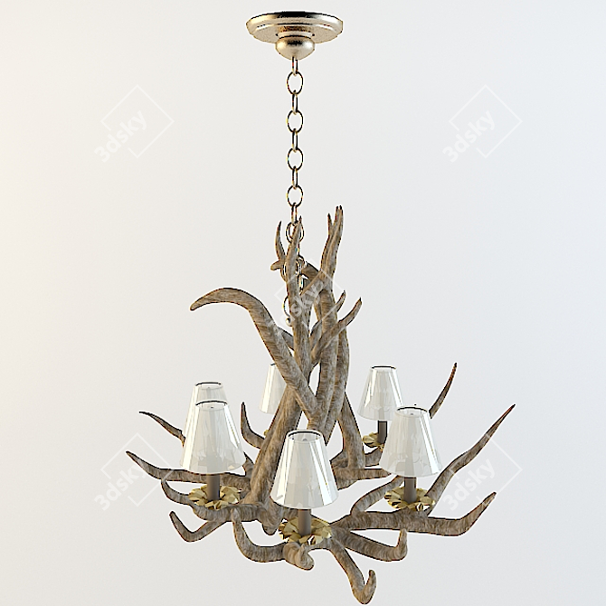 Elegant 002 Chandelier 3D model image 1