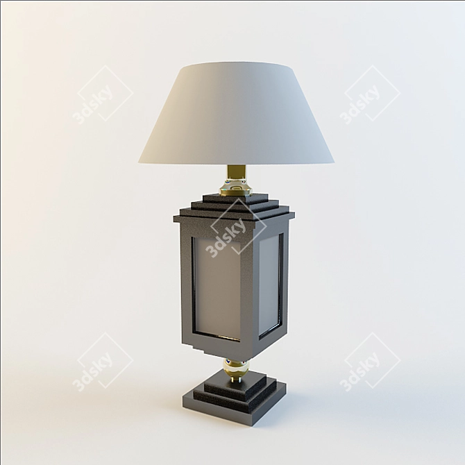 Egyptian Style Table Lamp 3D model image 1