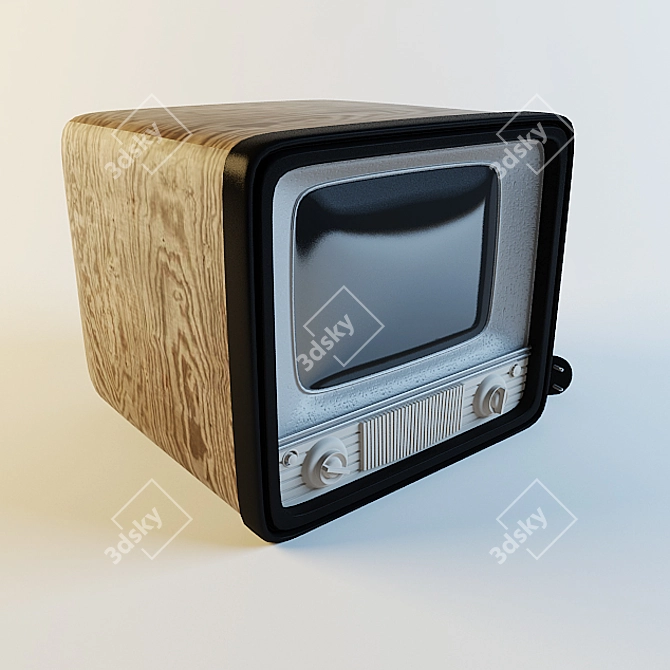 Retro Start-3 Soviet TV 3D model image 1