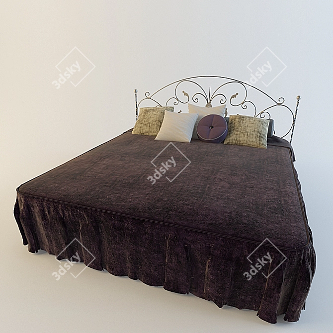 Gruppo396 Kertis Iron Bed 3D model image 1