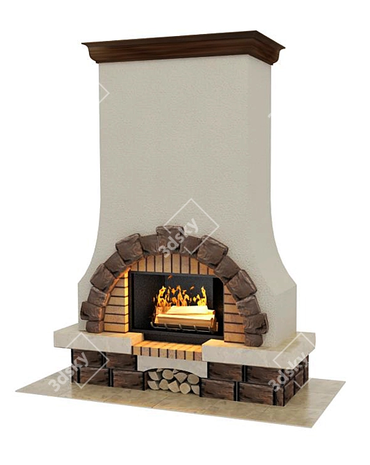 Langon Fireplace: Custom-Built Perfection 3D model image 1