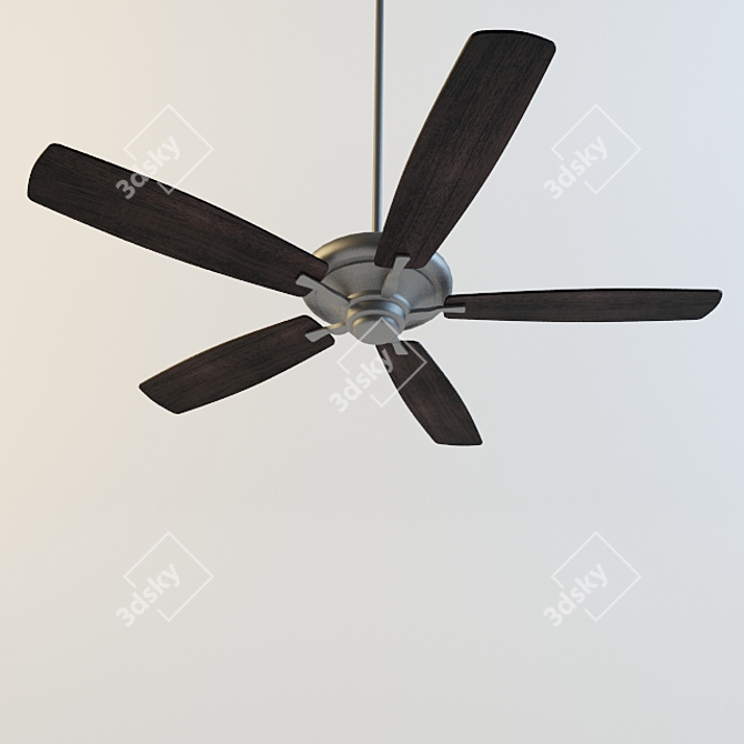 Simple Ceiling Fan 3D model image 1