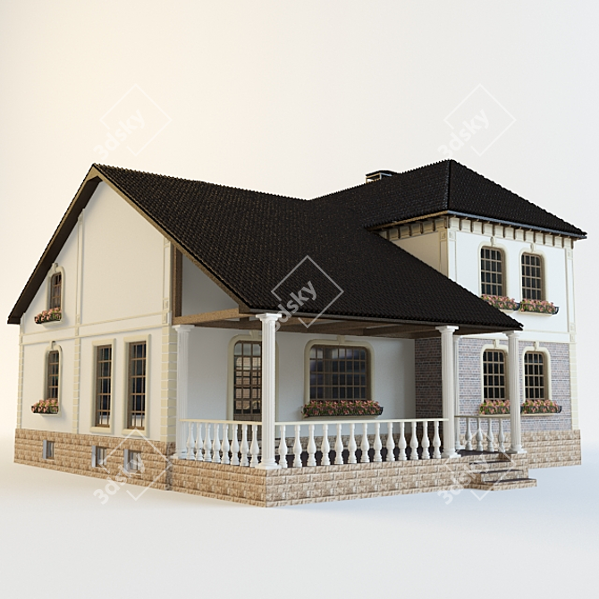 German Village Mansion - Relax and Indulge 3D model image 1