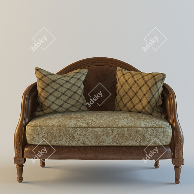 Textured Sofa 3D model image 1