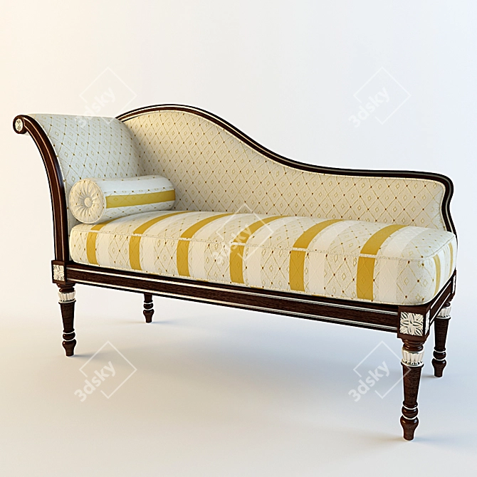 Luxe Textured Couch DORIA 3D model image 1