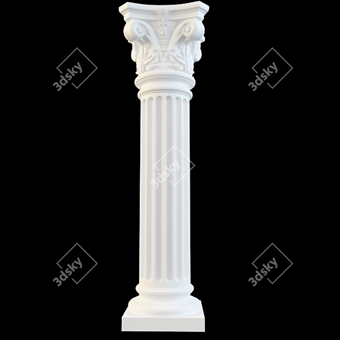 Elegant Stucco Mouldings & Accents 3D model image 1