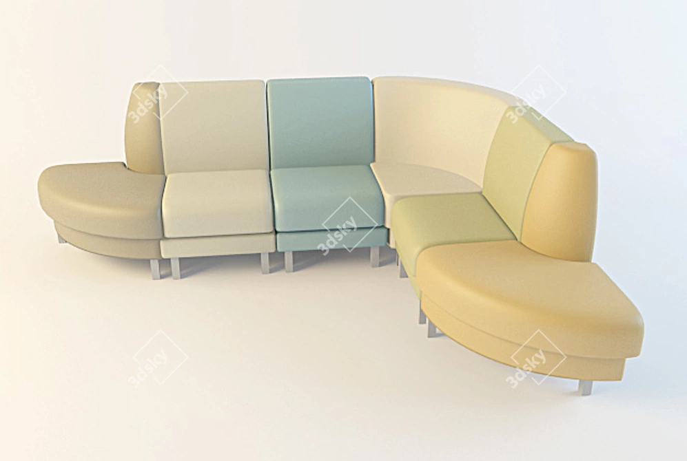 Sberbank Office Sofa 3D model image 1