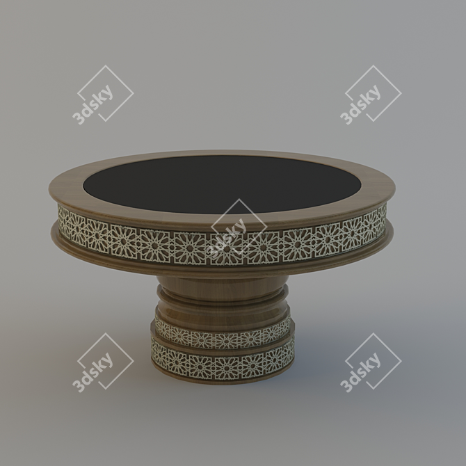 Oriental Inspired Custom Table 3D model image 1