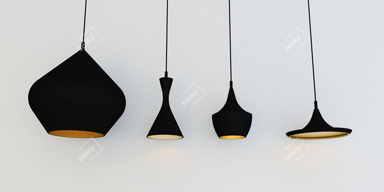 Elegant Beat Lights by Tom Dixon 3D model image 1