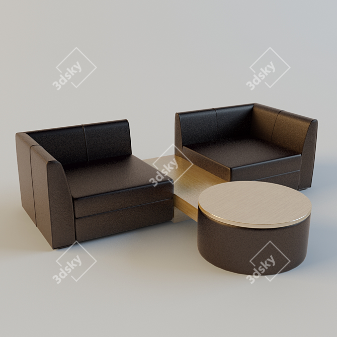 Smania Sofa: Cooling Features Included! 3D model image 1