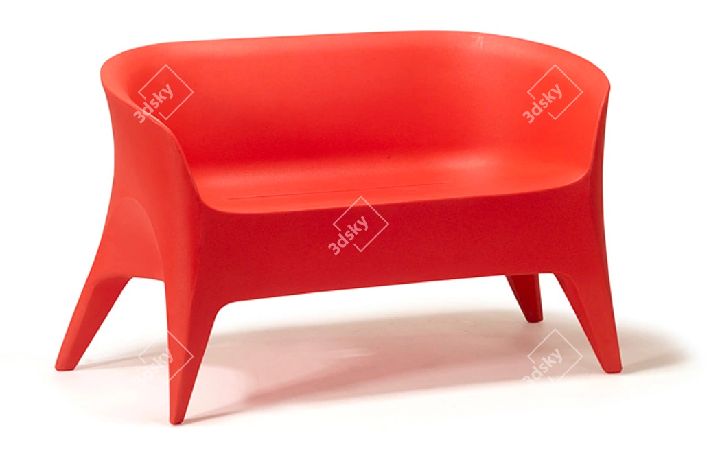 Modern Plastic Armchair by IdDesign 3D model image 1