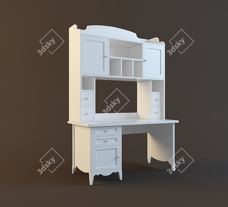 Smart Study Desk 3D model image 1