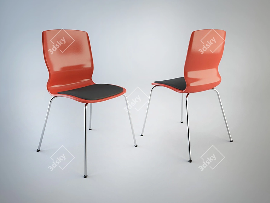 Elegant Dining Chair 3D model image 1
