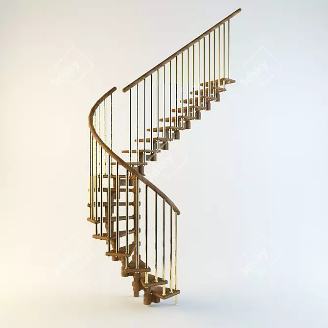 Versatile Modular Ladder with Textures 3D model image 1