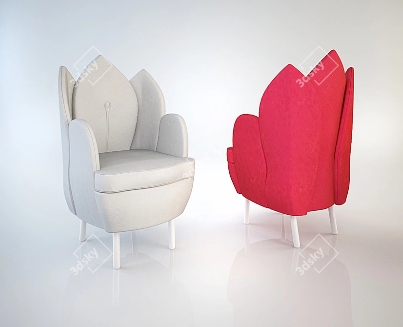  "Morning Dew" Designer Chair 3D model image 1
