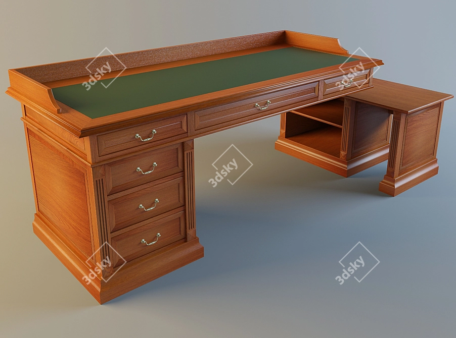 Modern Corner Table Adapted for Modern Technology 3D model image 1