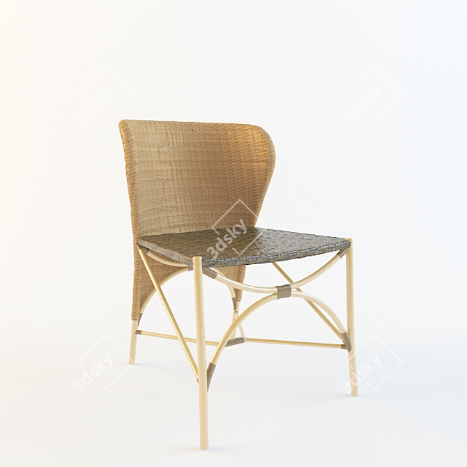 Olivko Rattan Chair 3D model image 1