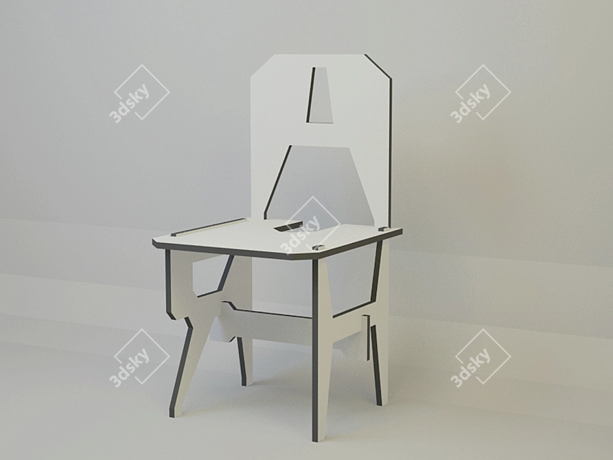 The Word Chair - Speak in Style 3D model image 1