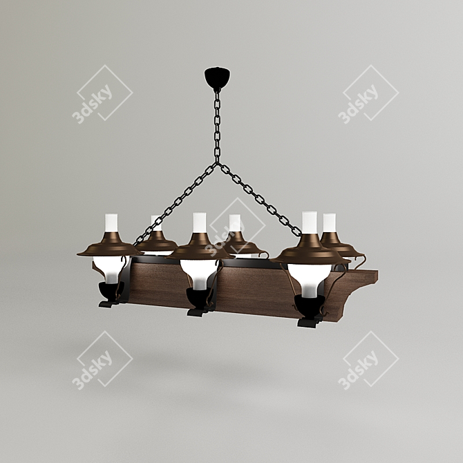 Vintage Elegance Chandelier 3D model image 1