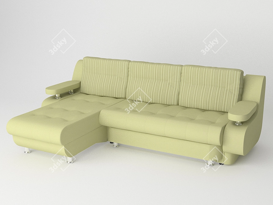 Cozy Corner Sofa 3D model image 1