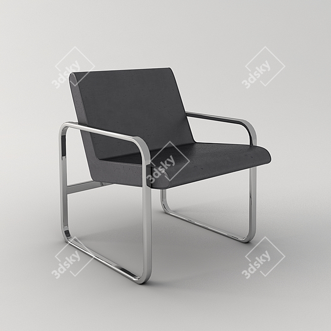 Elegant Restaurant Chair 3D model image 1