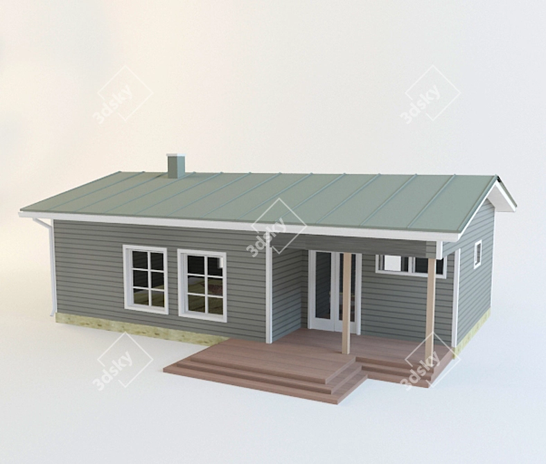 Cozy Cabin Retreat 3D model image 1
