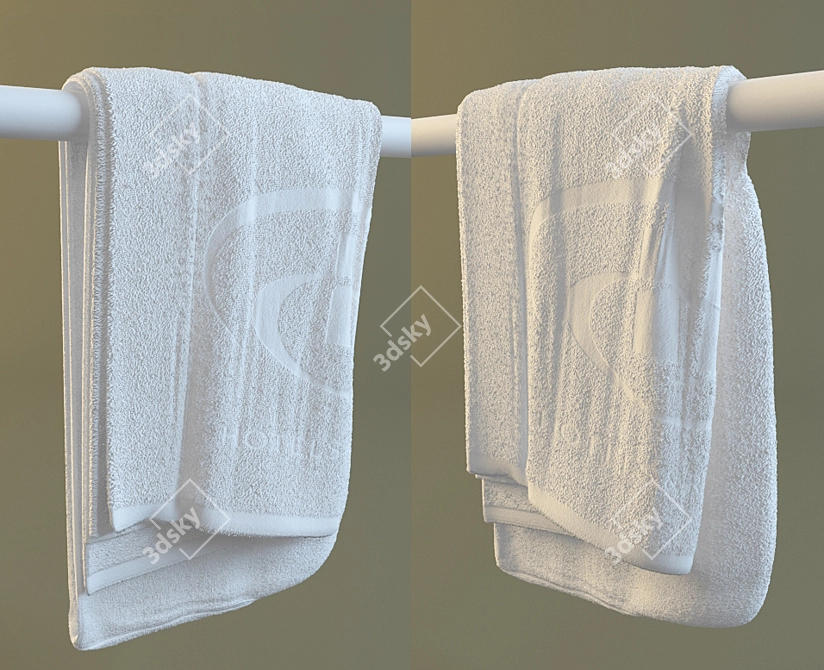 Luxury Soft Towel 3D model image 1