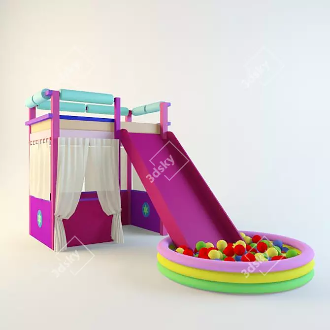 Product Title: Fun-Ride Children's Slides 3D model image 1