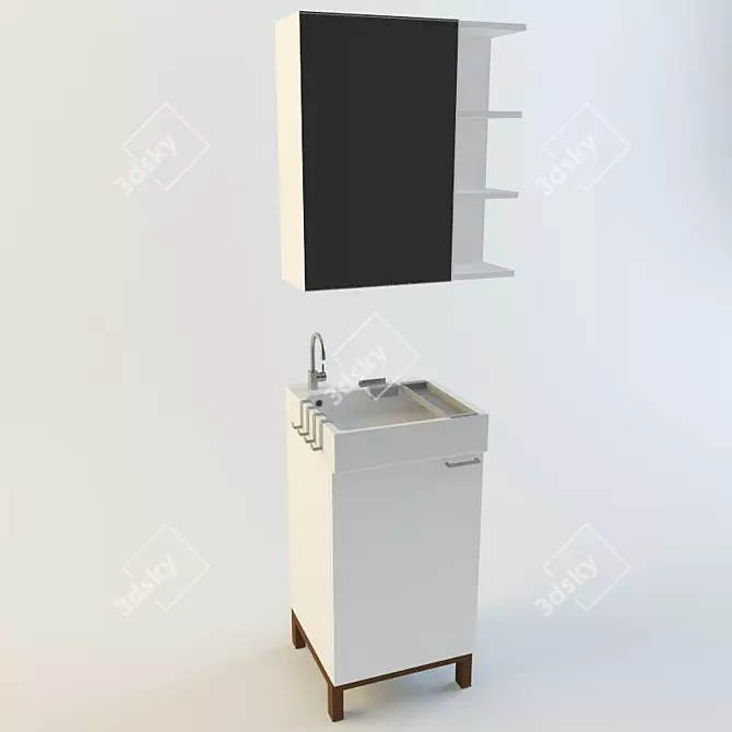 Compact Under Sink Storage 3D model image 1