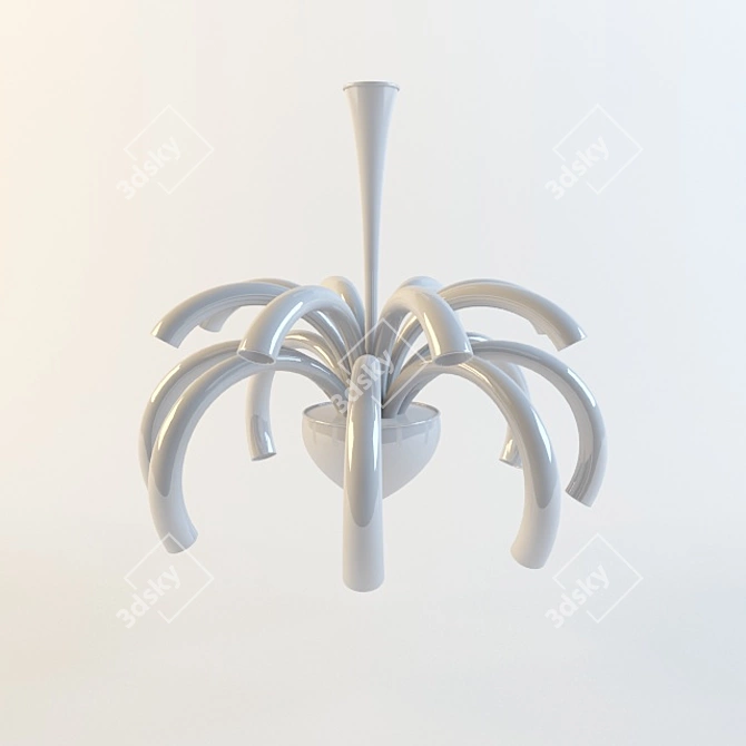 Sylcom Factory Chandelier: Designer Elegance 3D model image 1