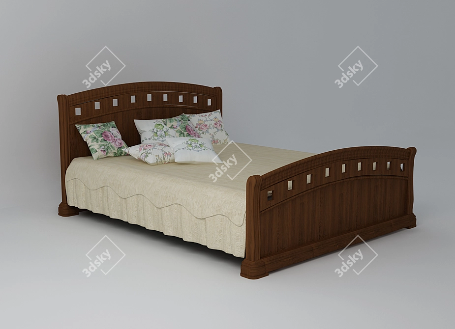 Italian Luxury Bed: San Luca 3D model image 1