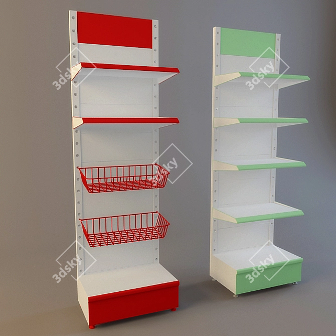  Convenient Store Shelves 3D model image 1
