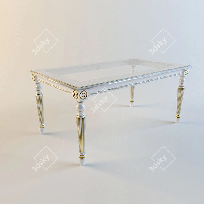 Verona TPR Table 120x70: Italian Elegance 3D model image 1