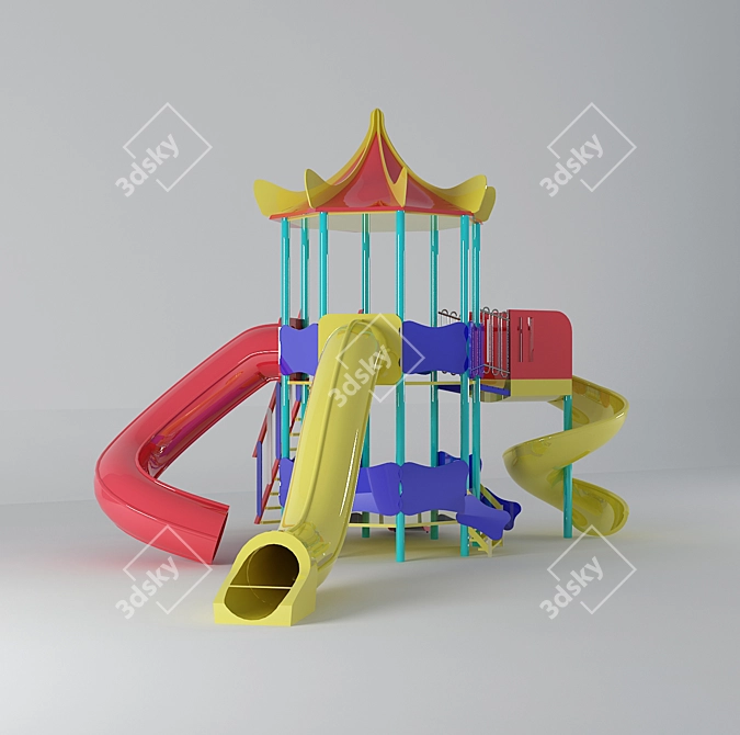 OctoSlide: Fun Playset for Kids 3D model image 1