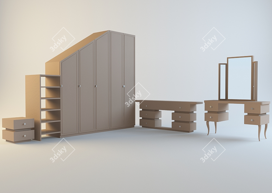 Villa Dreams Bedroom Furniture 3D model image 1