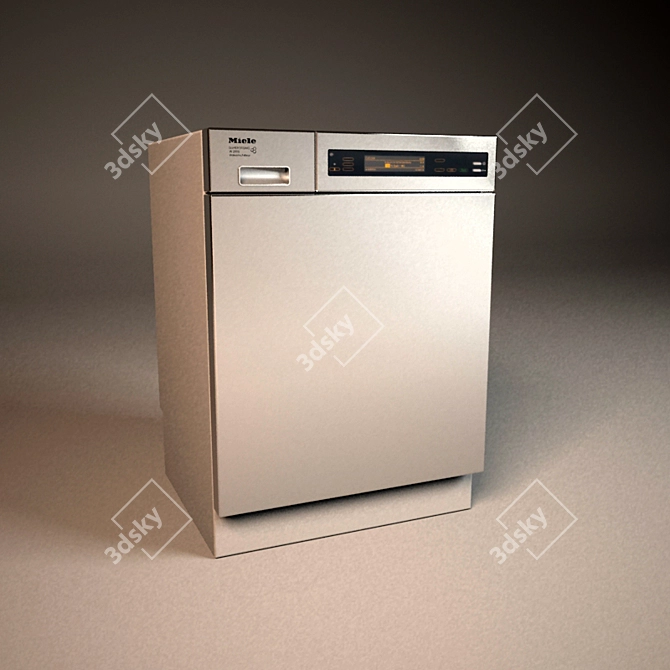 Miele W2859: Built-in Stainless Steel Washing Machine 3D model image 1