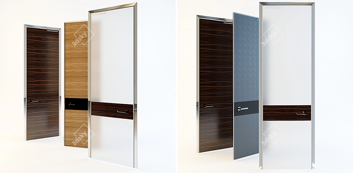 Italian Longhi Doors - Customizable 3D model image 1